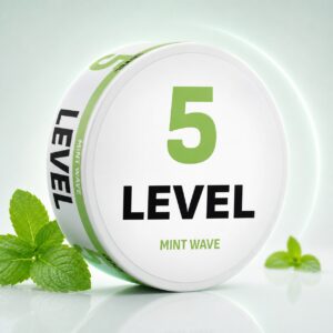 Level Mint Wave 3.3mg Nicotine Pouches — 3.3mg nicotine per pouch, slim format, 20 pouches