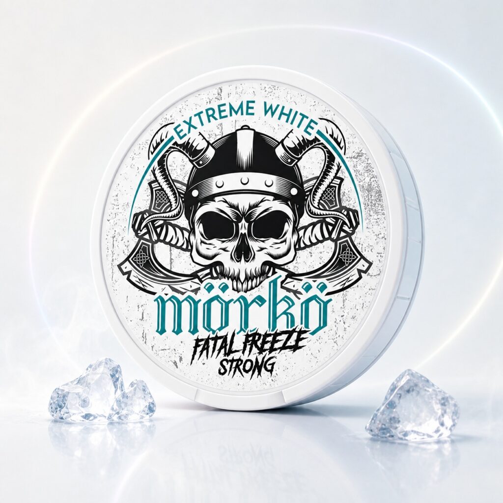 Morko Fatal Freeze 6.3mg Nicotine Pouches — 6.3mg nicotine per pouch, slim format, 20 pouches