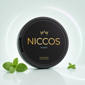 Niccos Mint 16mg Nicotine Pouches — 16mg nicotine per pouch, slim format, 20 pouches