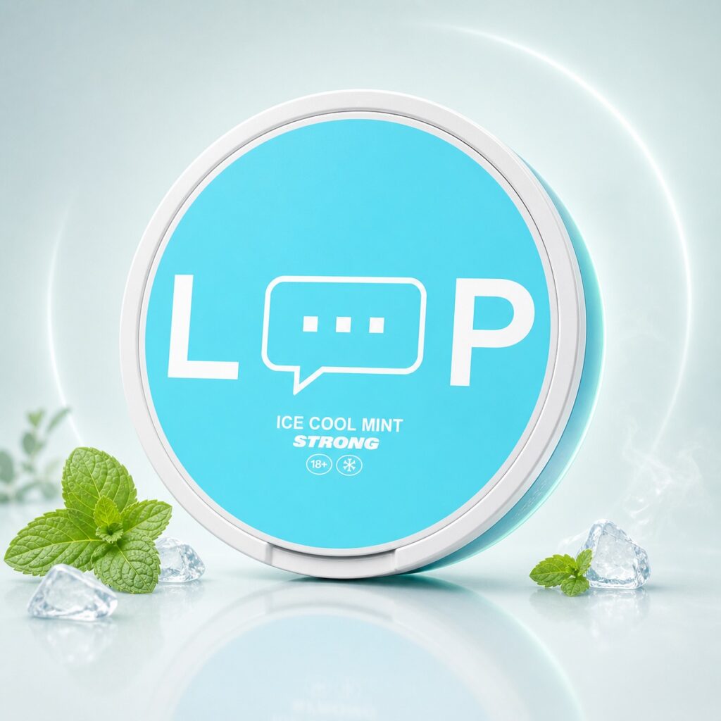 Loop Ice Cool Mint 9.4mg Nicotine Pouches — 9.4mg nicotine per pouch, slim format, 22 pouches