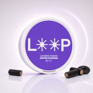 Loop Licorice Fusion 12.5mg Nicotine Pouches — 12.5mg nicotine per pouch, slim format, 22 pouches