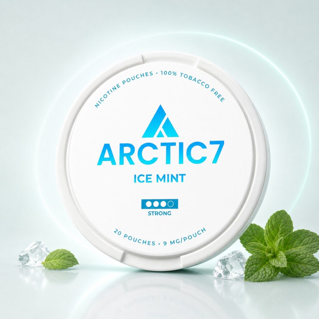 Arctic7 Ice Mint 9mg Nicotine Pouches — 9mg nicotine per pouch, slim format, 20 pouches