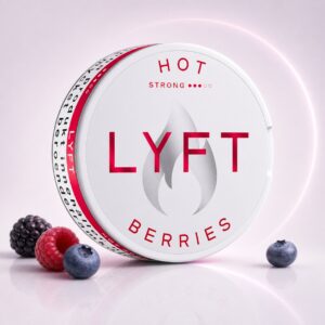 Lyft Hot Berry 10mg Nicotine Pouches — 10mg nicotine per pouch, slim format, 24 pouches