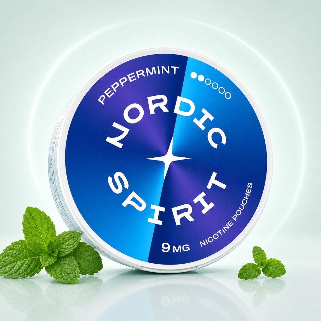 Nordic Spirit Frosty Berry 9mg Nicotine Pouches — 9mg nicotine per pouch, slim format, 20 pouches