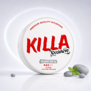 KILLA Cold Dry 13.2mg Nicotine Pouches — 13.2mg nicotine per pouch, slim format, 20 pouches