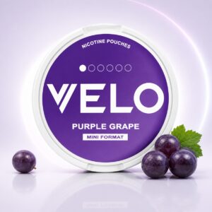 Velo Purple Grape 4mg Nicotine Pouches — 4mg nicotine per pouch, mini format, 15 pouches