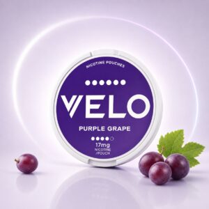 Velo Purple Grape 17mg Nicotine Pouches — 17mg nicotine per pouch, slim format, 20 pouches