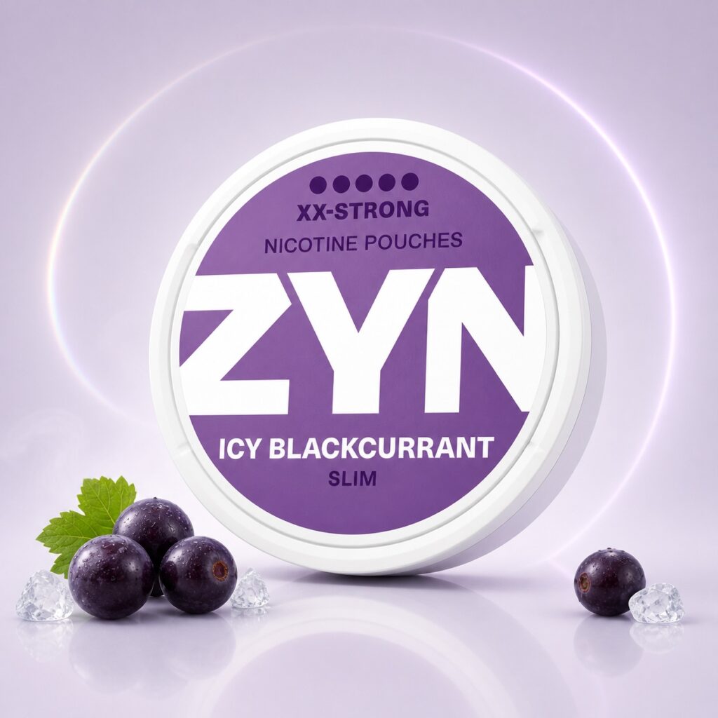ZYN Icy Blackcurrant 12.5mg Nicotine Pouches — 12.5mg nicotine per pouch, slim format, 21 pouches