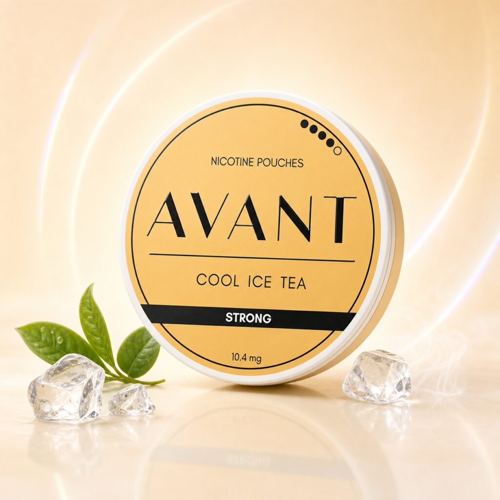 Avant Cool Ice Tea 10.4mg Nicotine Pouches — 10.4mg nicotine per pouch, slim format, 20 pouches