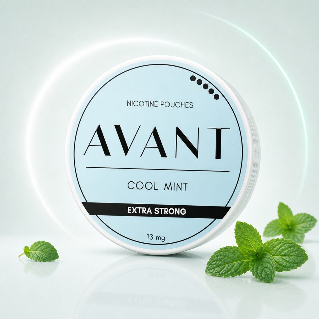 Avant Cool Mint 13mg Nicotine Pouches — 13mg nicotine per pouch, slim format, 20 pouches