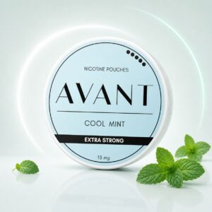 Avant Cool Mint 13mg Nicotine Pouches — 13mg nicotine per pouch, slim format, 20 pouches