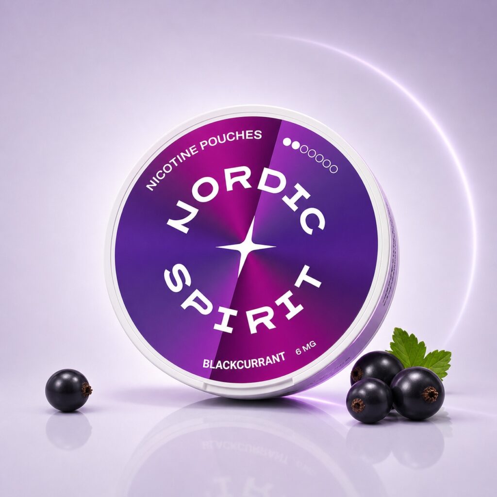 Nordic Spirit Forest Berries 6mg Nicotine Pouches — 6mg nicotine per pouch, slim format, 20 pouches