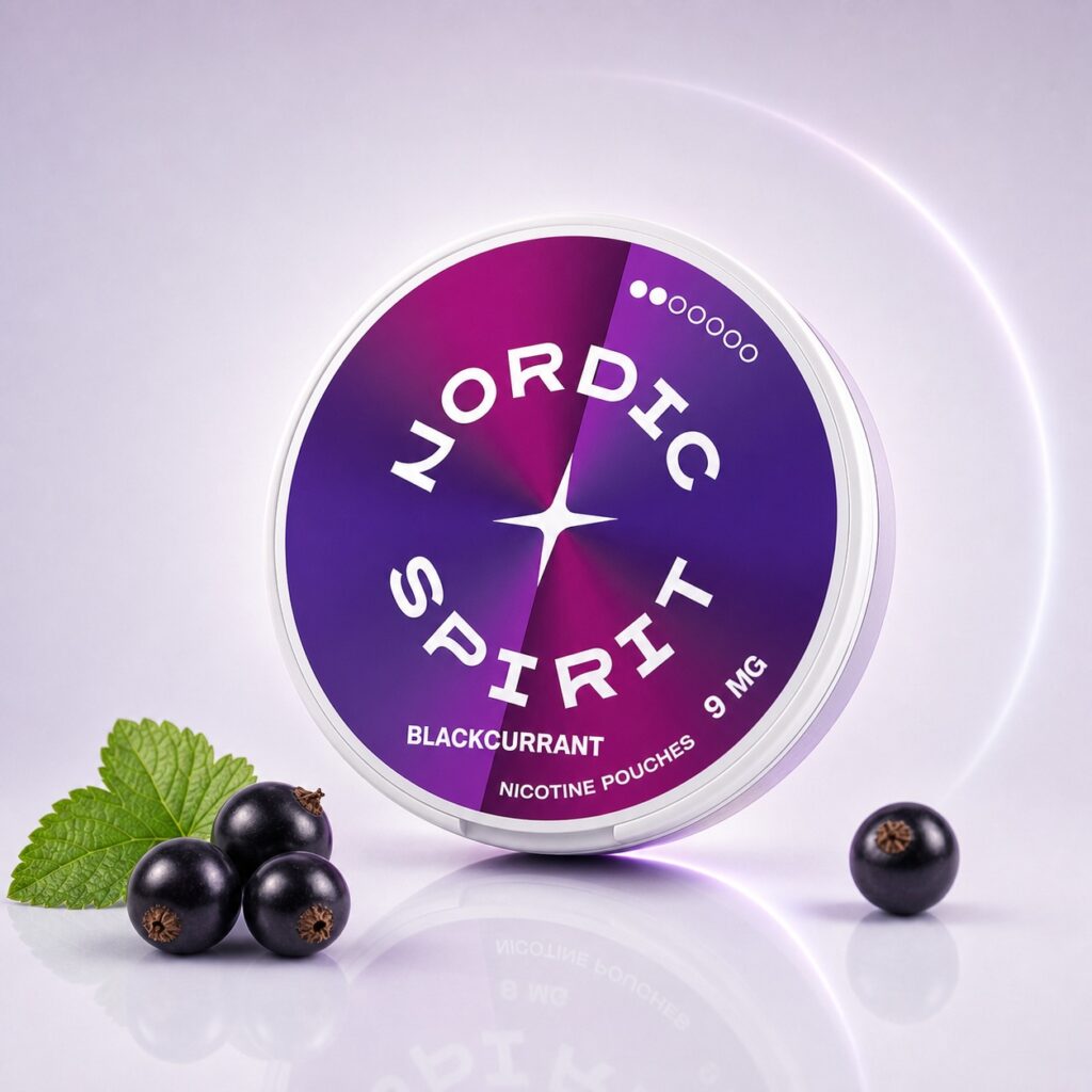 Nordic Spirit Forest Berries 9mg Nicotine Pouches — 9mg nicotine per pouch, slim format, 20 pouches