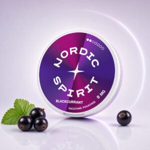 Nordic Spirit Forest Berries 9mg Nicotine Pouches — 9mg nicotine per pouch, slim format, 20 pouches