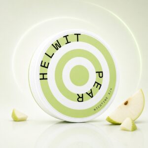 Helwit Pear 4.5mg Nicotine Pouches — 4.5mg nicotine per pouch, slim format, 20 pouches