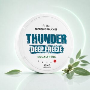 Thunder Deep Freeze 12mg Nicotine Pouches — 12mg nicotine per pouch, slim format, 21 pouches