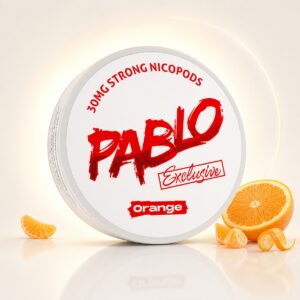 Pablo Orange 30mg Nicotine Pouches — 30mg nicotine per pouch, slim format, 20 pouches