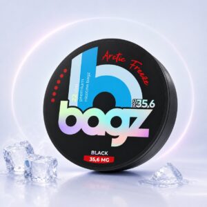 BAGZ Arctic Freeze 35.6mg Nicotine Pouches — 35.6mg nicotine per pouch, slim format, 22 pouches
