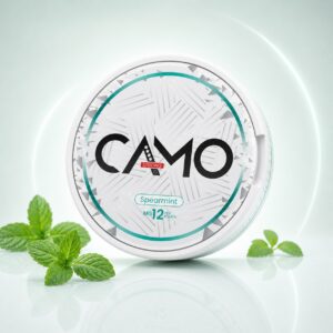 CAMO Wild Mint 12mg Nicotine Pouches — 12mg nicotine per pouch, slim format, 20 pouches