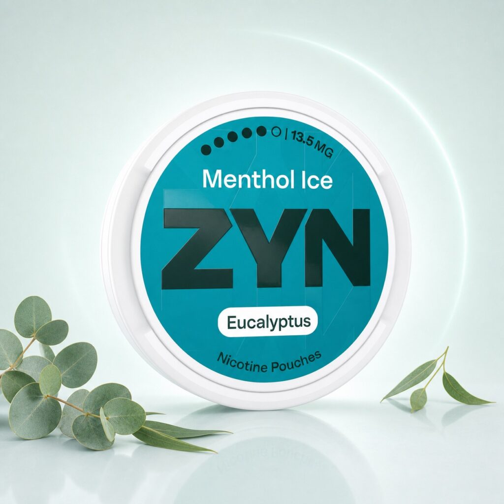 ZYN Menthol Ice 13.5mg Nicotine Pouches — 13.5mg nicotine per pouch, slim format, 21 pouches