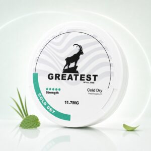 GREATEST Cold Dry 11.7mg Nicotine Pouches — 11.7mg nicotine per pouch, slim format, 20 pouches