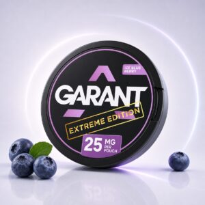 Garant Ice Blueberry 25mg Nicotine Pouches — 25mg nicotine per pouch, slim format, 27 pouches