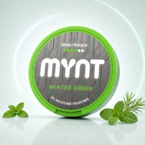 MYNT Winter Green 12mg Nicotine Pouches — 12mg nicotine per pouch, slim format, 20 pouches