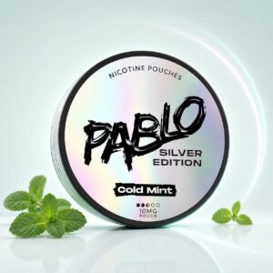 Pablo Cold Mint 10mg Nicotine Pouches — 10mg nicotine per pouch, slim format, 20 pouches