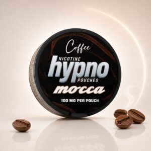 Hypno Mocca 100mg Nicotine Pouches — 100mg nicotine per pouch, slim format, 21 pouches