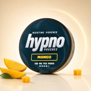 Hypno Mango 100mg Nicotine Pouches — 100mg nicotine per pouch, slim format, 21 pouches