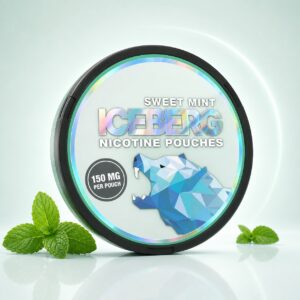 Iceberg Sweet Mint 150mg Nicotine Pouches — 150mg nicotine per pouch, slim format, 20 pouches