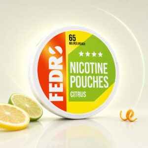 FEDRS Citrus 65mg Nicotine Pouches — 65mg nicotine per pouch, slim format, 20 pouches