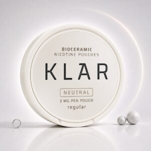 Klar Blank 3mg Nicotine Pouches — 3mg nicotine per pouch, slim format, 20 pouches
