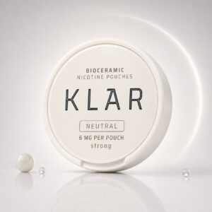 Klar Blank 6mg Nicotine Pouches — 6mg nicotine per pouch, slim format, 20 pouches