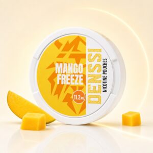 Denssi Mango Freeze 11.2mg Nicotine Pouches — 11.2mg nicotine per pouch, slim format, 20 pouches