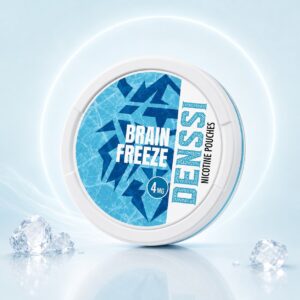 Denssi Brain Freeze 4mg Nicotine Pouches — 4mg nicotine per pouch, slim format, 20 pouches