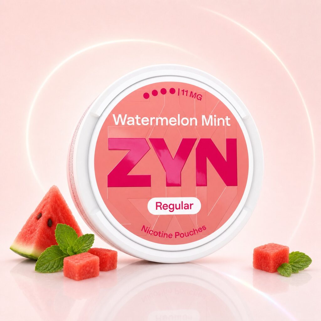 ZYN Watermelon Mint 11mg Nicotine Pouches — 11mg nicotine per pouch, slim format, 20 pouches
