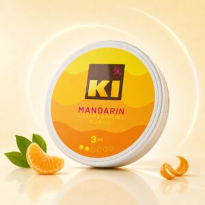 Ki Satsuma Citrus 3mg Nicotine Pouches — 3mg nicotine per pouch, slim format, 18 pouches