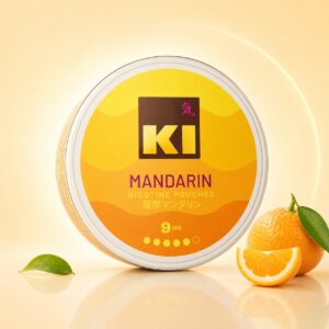 Ki Satsuma Citrus 9mg Nicotine Pouches — 9mg nicotine per pouch, slim format, 18 pouches