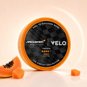 Velo Spicy Papaya 6mg Nicotine Pouches — 6mg nicotine per pouch, mini format, 15 pouches