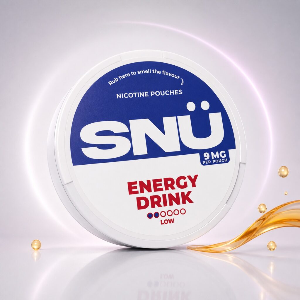 SNU Fizzy Energy 9mg Nicotine Pouches — 9mg nicotine per pouch, slim format, 20 pouches