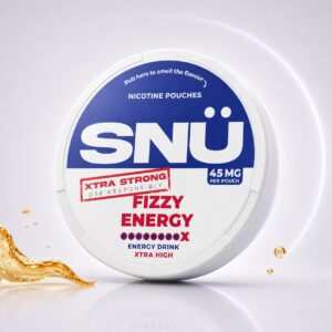 SNU Fizzy Energy 45mg Nicotine Pouches — 45mg nicotine per pouch, slim format, 20 pouches