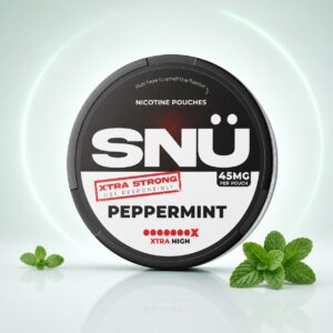 SNU Black Ice 45mg Nicotine Pouches — 45mg nicotine per pouch, slim format, 20 pouches