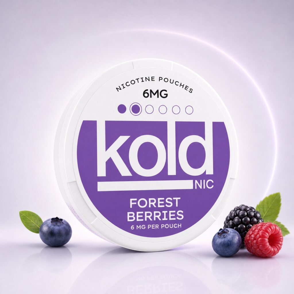 koldnic Berry Chill 6mg Nicotine Pouches — 6mg nicotine per pouch, slim format, 20 pouches