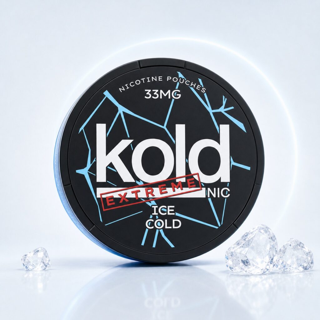 koldnic Ice Cold 33mg Nicotine Pouches — 33mg nicotine per pouch, slim format, 20 pouches