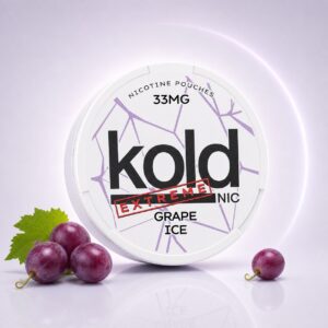 koldnic Grape Ice 33mg Nicotine Pouches — 33mg nicotine per pouch, slim format, 20 pouches