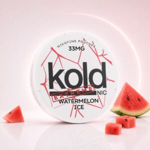 koldnic Watermelon Ice 33mg Nicotine Pouches — 33mg nicotine per pouch, slim format, 20 pouches