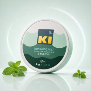 Ki Hokkaido Mint 3mg Nicotine Pouches — 3mg nicotine per pouch, slim format, 18 pouches