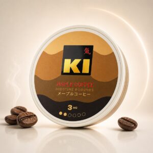 Ki Maple Coffee 3mg Nicotine Pouches — 3mg nicotine per pouch, slim format, 18 pouches