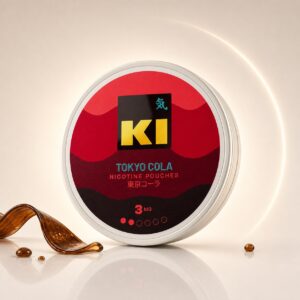 Ki Tokyo Cola 3mg Nicotine Pouches — 3mg nicotine per pouch, slim format, 18 pouches